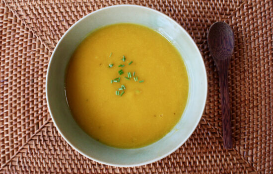 Moon Time Soup: Pumpkin Soup with Nettle Broth
